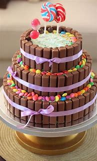 Image result for Tiered Birthday Cake