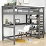 Image result for Low Loft Bed with Desk White