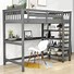 Image result for Full Loft Bed with Storage