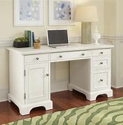 Image result for White Desk with Drawers On Both Sides