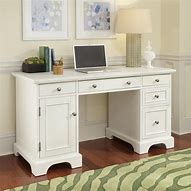 Image result for White Wooden Computer Desk