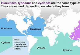 Image result for Hurricane vs Typhoon Location