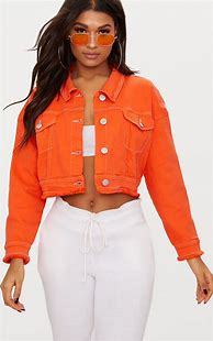 Image result for Orange Crop Jacket
