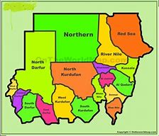 Image result for Map of Sudan and Surrounding Countries