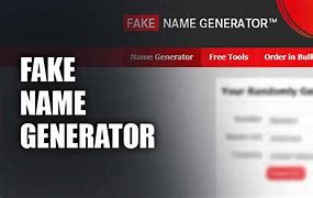 Image result for Fake Name Generator USA People