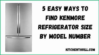 Image result for Kenmore Refrigerator Model Number $7.95 Black