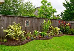 Image result for Landscaping Ideas around Vinyl Fence