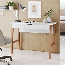 Image result for Light Wood Desk with Storage