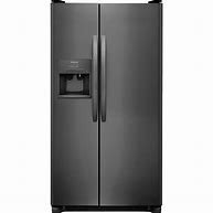 Image result for Black Refrigerator with Stainless Steel Handles