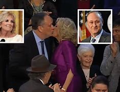 Image result for Jill Biden kisses Harris' Husband