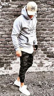 Image result for Black Hoodie Outfit Male