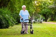 Image result for Smiling Old Lady with Walker