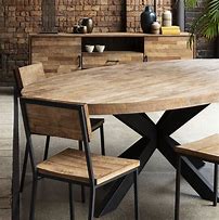 Image result for Round Dining Table with Black Legs