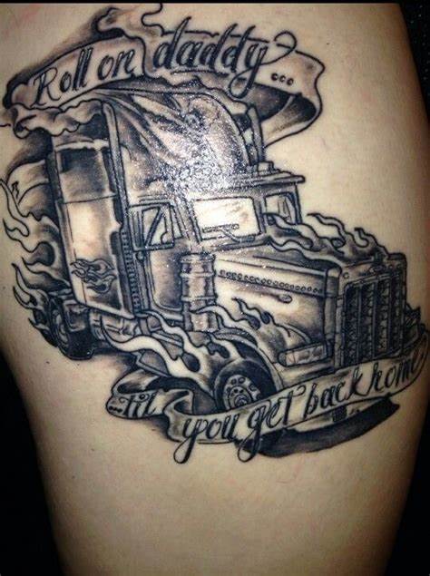 The Classic Rig A Timeless Tribute to Trucking Legacy - Trucking Tattoo Ideas