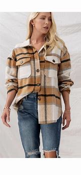 Image result for Brown Flannel Jacket