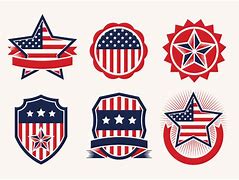 Image result for American Flag with Badge On Top Clip Art
