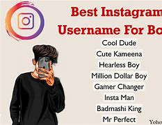 Image result for Cool Instagram Usernames for Boys