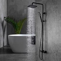 Image result for Luxury Large Rain Shower Head System Black