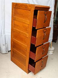 Image result for Antique Oak Filing Cabinet