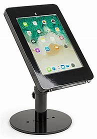 Image result for Floor To Counter iPad Stand, Locking Enclosure, Adjustable Use - Blac