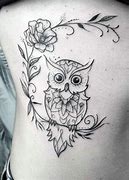 Image result for Feminine Owl Tattoos
