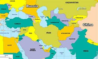 Image result for Map of Ukraine and Iran