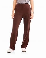 Image result for Women's Petite Short No-Iron Flat-Waist Knit Pants, Sandstone Tan 12PS