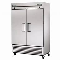Image result for True Refrigerator Old 5 Feet Tall Is Black and Glass Door Commercial Older