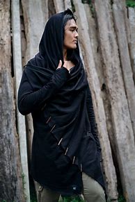 Image result for Black Cardigan with Hoodie