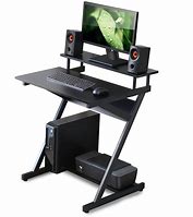 Image result for Computer Tower Desk with Shelves