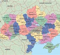 Image result for Ukraine Political Map with Flag