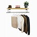 Image result for Wooden Clothes Hanging Rail