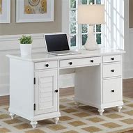 Image result for White Pedestal Desk