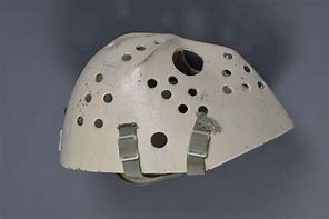 Image result for Fiberglass Goalie Mask Jacques Plante