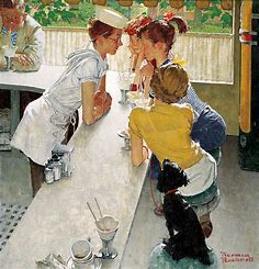 Soda Jerk. Cover of The Saturday Evening Post published August 22, 1953. : r/NormanRockwellArt