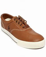 Image result for Polo Ralph Lauren Brown Leather Sneakers