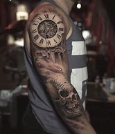 Image result for Half Sleeve Clock Tattoos