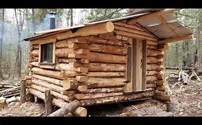 Image result for Small Rustic Trappers Cabin