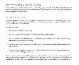 Image result for Write a Book Outline Example