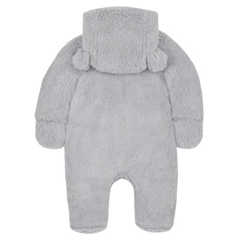Baby Unisex Pram Suit Newborn Body Suit All In One Fluffy Mittens  