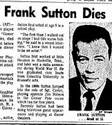 Image result for Frank Sutton Death