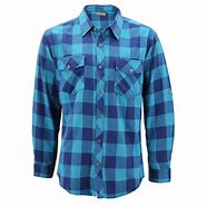 Image result for Long Sleeve Blue Flannel Shirts for Men