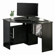 Image result for Small Black Corner Computer Desk with Hutch