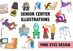 Image result for Cartoon Senior Center
