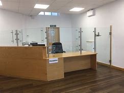 Image result for Reception Desk with Glass Partition