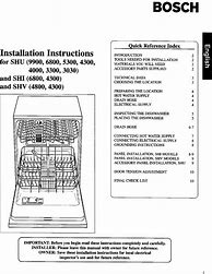 Image result for White Bosch Dishwasher Manuals