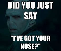 Image result for Lord Voldemort Nose Jokes