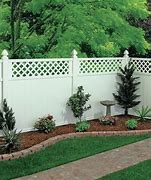 Image result for Landscaping Ideas around Vinyl Fence