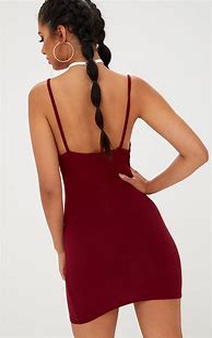 Image result for Burgundy Bodycon Dress