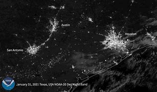 Image result for Texas Power Outage From Space